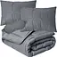 Набір євро Ideia з штучного пуху ManMaker ковдра та подушка 2 шт. сірий тамаска для сну (8-35824)  - мініатюра 1