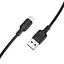 Кабель BOROFONE BX113 Lenny silicone charging data cable Micro(L=2M) Black - мініатюра 1
