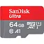 Карта памяти microSDXC (UHS-1) SanDisk Ultra 64Gb class 10 A1 (140Mb/s) (adapter) (SDSQUAB-064G-GN6MA) - миниатюра 1