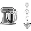 Планетарний міксер KitchenAid Artisan 4.8 л срібний медальйон (5KSM185PSEMS) - мініатюра 3