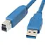 Кабель USB 3.0 AM - USB BM, 3 м, синий, Atcom (12824) - миниатюра 1