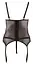 Корсет с подвязками для чулок Cottelli Collection Lingerie XL черный - миниатюра 5