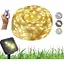 Гирлянда Sun Lamp уличная 30 м 300 LED светодиодные наружные садовые фонари на солнечной батарее с опцией подзарядки от сети - миниатюра 1