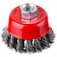 Корщітка технічна Intertool для болгарки УШМ щітка дротяна чашкова 65 мм плетена BT-2065 - мініатюра 1