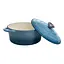 Каструля чавунна 2.5 л емальована з кришкою посуд для тушкування запікання кухонна Синій Premium Cookware HP-1-14-BLUE - мініатюра 1