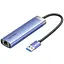 Хаб USB 3.0 -->3xUSB 3.0/RJ45/USB-C Hub Blue Aluminum Alloy 5-in-1 Vention - мініатюра 1