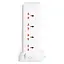 Сетевой фильтр-удлинитель Yiwu HP-5-9MF TOWER B24 2,8 м 12 розеток 3USB + 1PD LED-лампа белый  - миниатюра 4