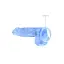 Фаллоимитатор RealRock Crystal Clear 6” 17 см (голубой) - миниатюра 3