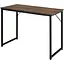 Письменный стол Costway Homart со стальным каркасом коричневый - миниатюра 1