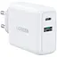 Адаптер питания для телефона Ugreen CD170 White USB+USB Type-C Wall Charger 36W 3A - миниатюра 1
