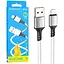 USB-кабель Borofone BX83 Silicone Lightning 1 м білий - мініатюра 1
