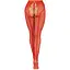 Чулки Leg Avenue Crotchless Net Tights With Heart Backseam Red One Size - миниатюра 4