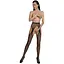 Эротические колготки-бодистокинг Passion ECO S003 black с доступом имитация подвязок One size - миниатюра 1