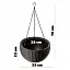 Уцінка. Горщик для рослин Keter Rattan hanging sphere з ланцюжком коричневий (7290106924567) - мініатюра 2