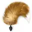 Силіконова анальна пробка Art of Sex з хвостом із натурального хутра Size M Red fox - мініатюра 2
