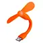 Портативний гнучкий USB міні-вентилятор для ноутбука/powerbank (Orange) - мініатюра 1