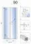Душові двері Rea Western Space N2 90 REA-K9993, прозорий, хром - мініатюра 6
