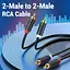 Кабель Audio 2RCA-2RCA Vention F/F 26К gold-plated 29 AWG 0.25m PVC Shell Black (BCMBD) - миниатюра 2