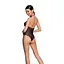 Бодистокинг с декольте Passion BS088 black имитация корсетной шнуровки One size - миниатюра 2