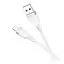 Кабель USB Hoco X109 Silicone Lightning 2.4 A 1 м для зарядки і синхронізації iPhone білий - мініатюра 1