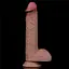 Фалоімітатор Dual Layered Silicone Nature Cock 9'' 23.5 см коричневий - мініатюра 2