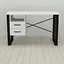 Письмовий стіл із ящиками Ferrum-decor Оскар 750x1400x700 метал Чорний ДСП Біле 16 мм (FRD-103275) - мініатюра 1