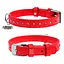 Ошейник для собак кожаный Waudog Glamour с QR-паспортом с клеевыми стразами Ш 12 мм Д 21-29 см красный - миниатюра 1
