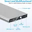 Внешний аккумулятор Power Bank 20000 mAh УМБ павербанк с фонариком LVR 018 Silver (19112) - миниатюра 5