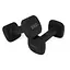 Гантелі вінілові Cornix Square 2 x 2 кг XR-0407 Black - мініатюра 4