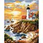 Картина за номерами на підрамнику Brushme Спокій біля маяка - мініатюра 1
