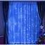 Новогодняя светодиодная гирлянда-штора Роса 3x3 м с 300 синими LED лампочками и питанием USB - миниатюра 1