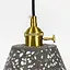 Подвес Terrazzo Cono с серым бетонным плафоном в стиле Ар-деко | Line F | Арт. MJ165/1 BK - миниатюра 7