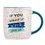 Чашка Elisey If you want it work for it 350 мл (9071-002f) с синей ручкой   - миниатюра 1