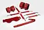 Набор Feral Feelings BDSM Kit 5 Red, наручники, поножи, крестовина, маска, паддл - миниатюра 1