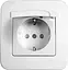 Розетка із заземленням із захисною кришкою зі шторками VIKO Rollina Білий (90420012) - мініатюра 1