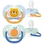 Пустышка Philips Avent Ultra Air 0-6 мес. 2 шт. желтая с голубым (SCF080/23) - миниатюра 1