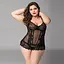 Кружевной корсет JSY Сексуальная Белла Plus Size Black, мелкая сетка, гипюр, чашки с косточками - миниатюра 2