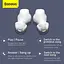 Наушники беспроводные - гарнитура Bluetooth 5.0 Baseus Encok True Wireless Earphones WM01 белые - миниатюра 8