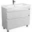 Тумба Мойдодир MoonShine 100 з умивальником Cosmo 100 підлогова Білий - мініатюра 1