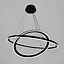 Современная подвесная люстра с двумя черными кольцами Ø 80+60 см Line F | Ст. MJ341-800+600 BK - миниатюра 5