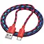 Дата кабель Hoco X116 Meridian USB to Type-C 3A (1m) Gradient Red Mix - мініатюра 2