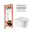 Подвесной унитаз Qtap Taurus Ultra Quiet + инсталляция Qtap Nest 4 в 1 (круглая клавиша Chrome), Белый - миниатюра 1