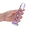 Фалоімітатор RealRock Crystal Clear Realistic Dildo 6'' 14.5 см фіолетовий - мініатюра 4