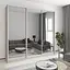 Шафа-купе тридверна MebelStar Уні AL 3 Дзеркала 250x45x240 см Кашемір (MBS-2003) - мініатюра 1