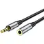 AUX кабель Hoco UPA20 подовжувач Jack 3.5 to Jack 3.5 F 2 м сріблястий - мініатюра 1