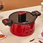 Каструля-скороварка Huo Hou HU0160 Stainless Steel Enamel Micro Pressure Cooker червона  - мініатюра 4