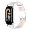 Шкіряний ремінець MiJobs для фітнес-браслета Xiaomi Mi Band 3 и 4 Type B білий, тримач - сріблястий - мініатюра 3