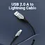 Кабель Vention USB 2.0 A to Lightning Cable 1 м серый Aluminum Alloy Type (LABHF) - миниатюра 2