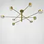 Сучасна латунна LED люстра FLEA з ріжками, що регулюються по осі | Арт. DE 31/8 AB | Line F - мініатюра 10