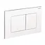 Панель змиву Koer KT-0602-03 пластикова, кнопка квадратна KR5180, Білий - мініатюра 1